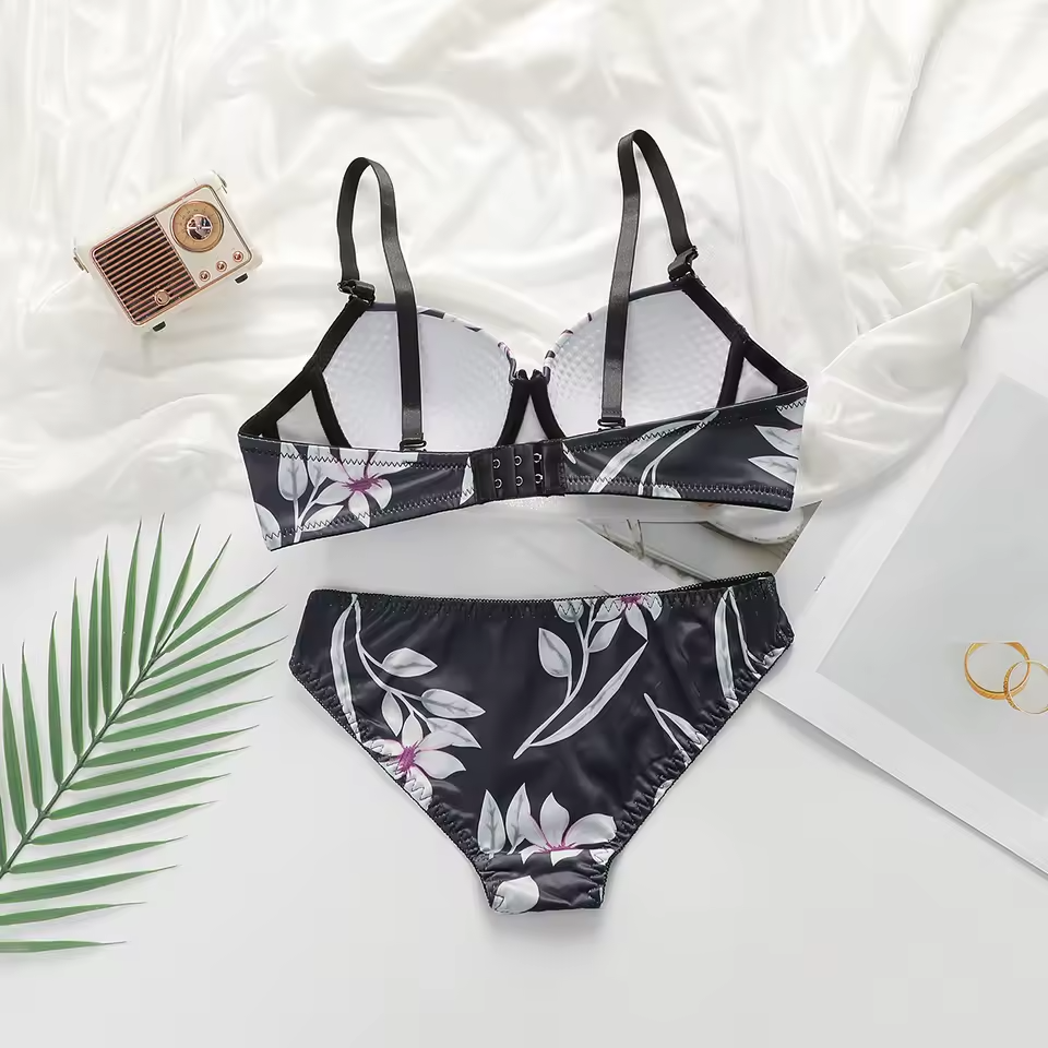 Printed Push-Up Bra & Panty Set