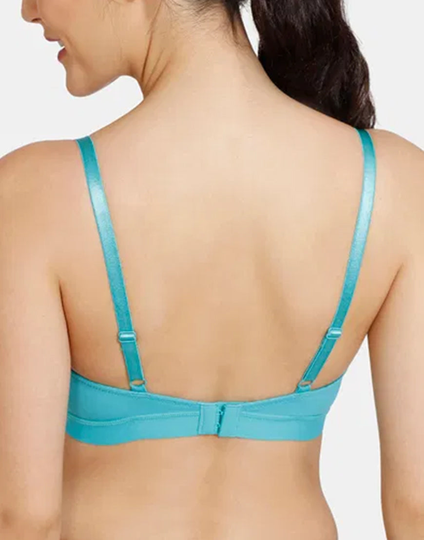 Pack of 3, LIGHTLY PADDED NON WIRED T SHIRT BRA-TURQUOISE