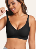 Soft Breathable Bra with Removable Pads, Minimalist Solid Color Underwear Top ( Pack Of 3)