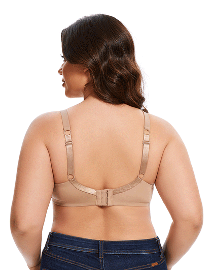 Pack of 3, Curvy Lightly Padded T-Shirt Bra -Beige