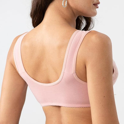 Buy 1 Get 2 FREE: Jersey Cotton Wireless Front-Button Bra!