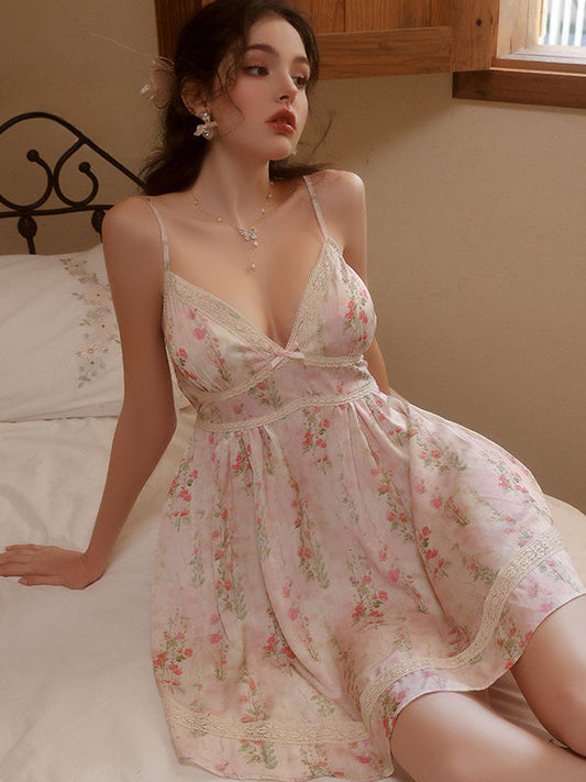 Plus Size Deep V Satin Sleepwear Set – Sweet & Sexy