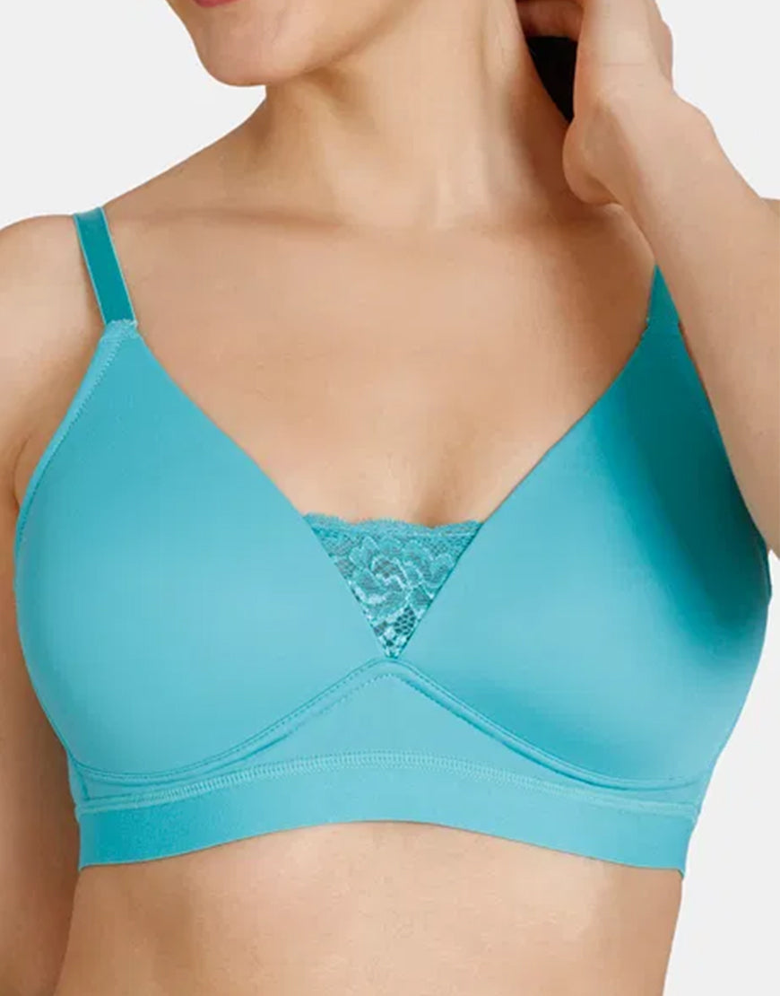 Pack of 3, LIGHTLY PADDED NON WIRED T SHIRT BRA-TURQUOISE