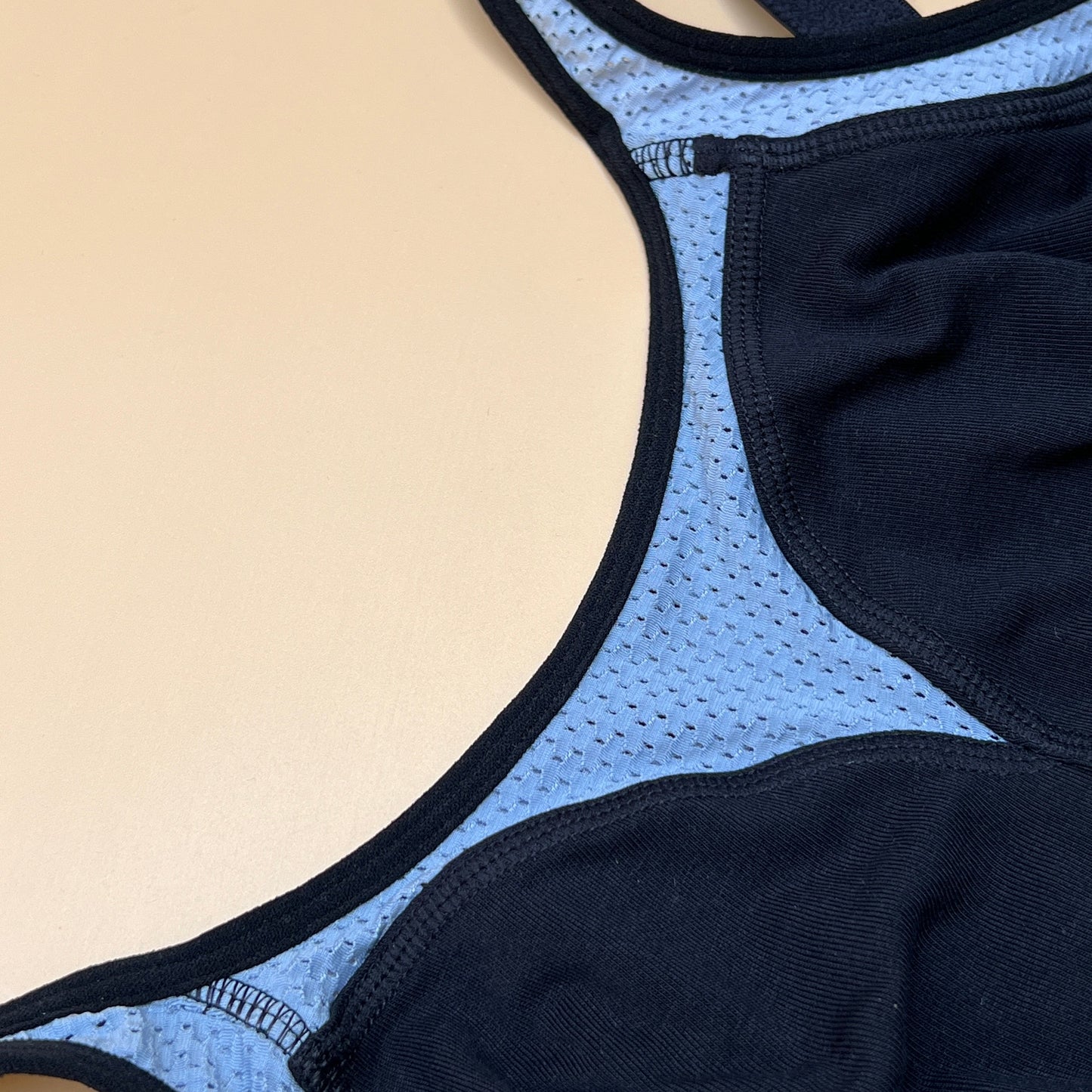 Pack of 3 cotton double layered medium to high impact sports bra-Black