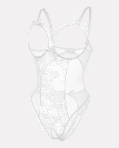 Crotchless Lace Mini Bodysuit