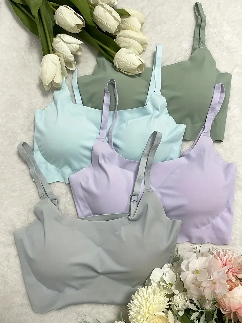 Seamless Wireless Padded Bra for Women, Removable Pads