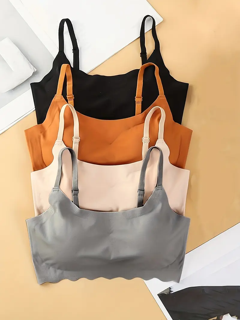 Seamless Wireless Padded Bra for Women, Removable Pads