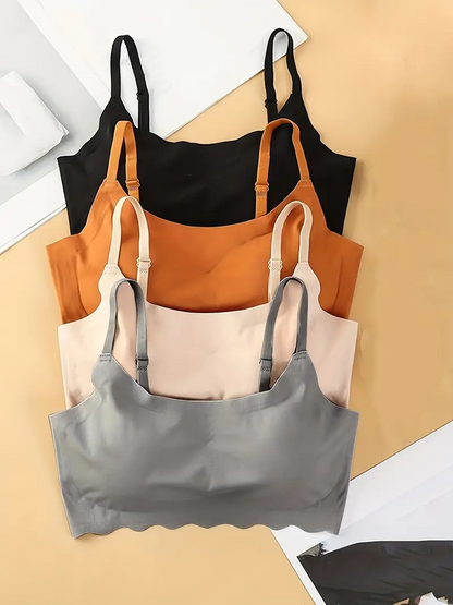 Seamless Wireless Padded Bra for Women, Removable Pads