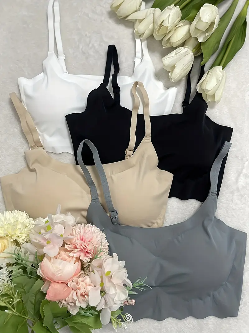 Seamless Wireless Padded Bra for Women, Removable Pads