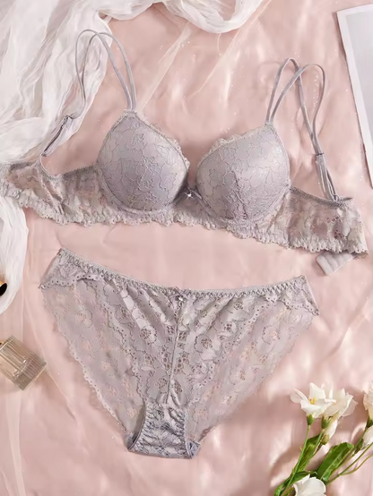 Rhinestone Lace Push-Up Set