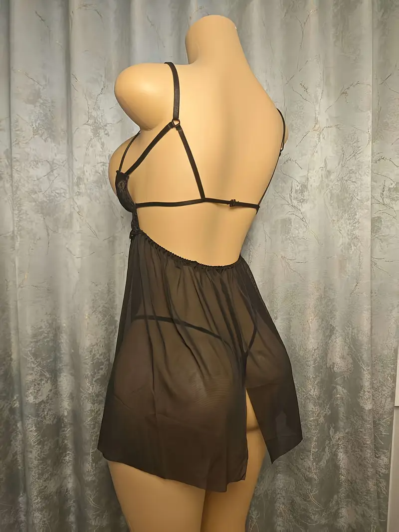 Romantic See-Through Lace Teddy Nightdress