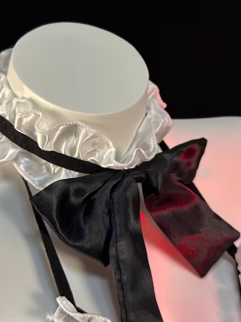 Women’s Sexy Maid Costume with Belt Detail