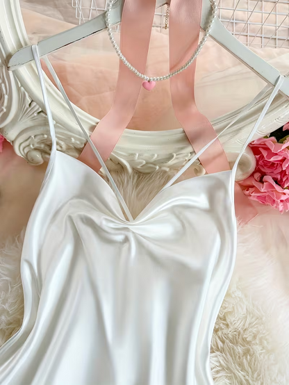 Long Lace Patchwork Comfortable Ruffled Nightgown