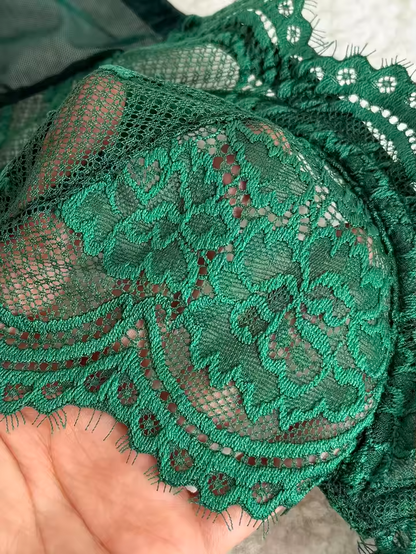 Dark Green Lace 2-Piece Set