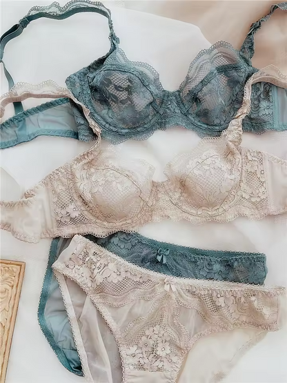 Ultra-Thin Lace Bra & Brief Set