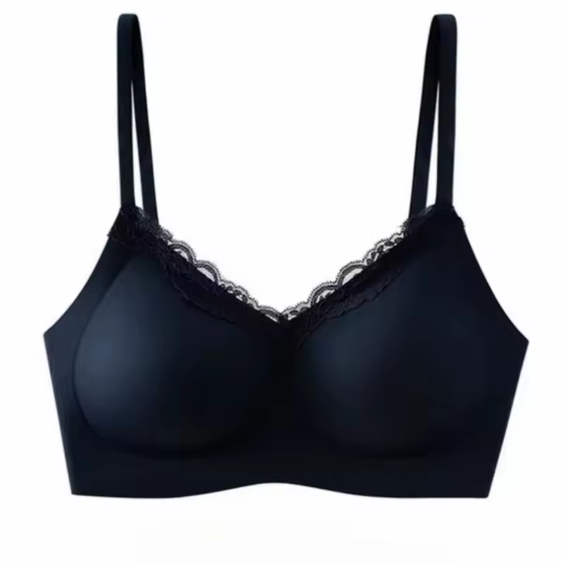 Lace V-Neck Wireless Bra